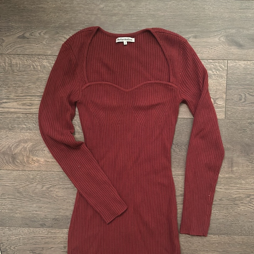 Reformation Tenore Cashmere Sweater Dress - Picture 2 of 6